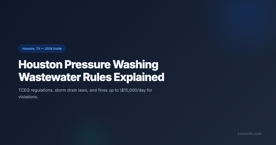 Houston Pressure Washing Wastewater Rules
