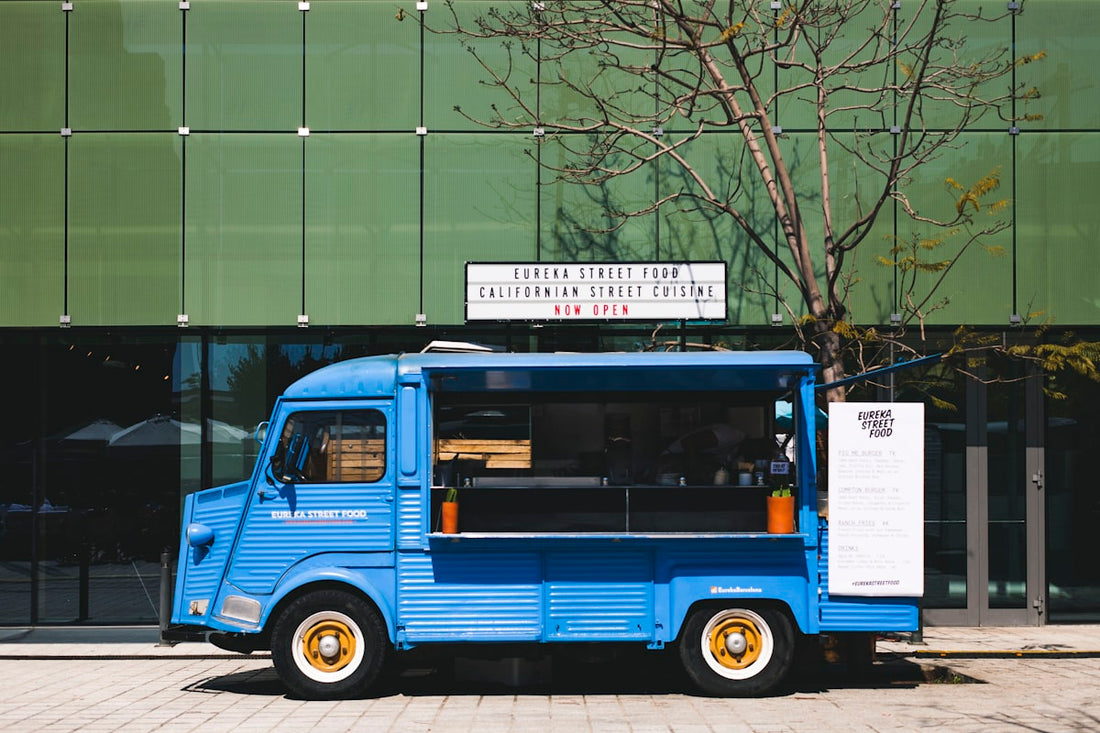 Food truck serving customers at an outdoor event in Austin Texas