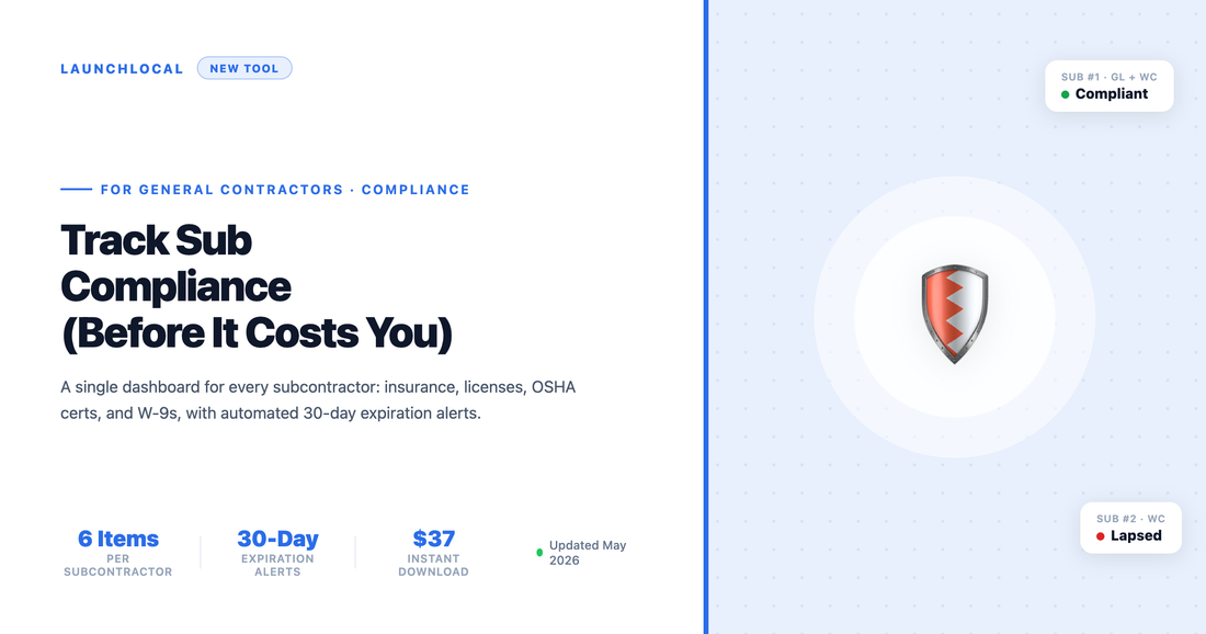 How to Track Subcontractor Compliance — LaunchLocal