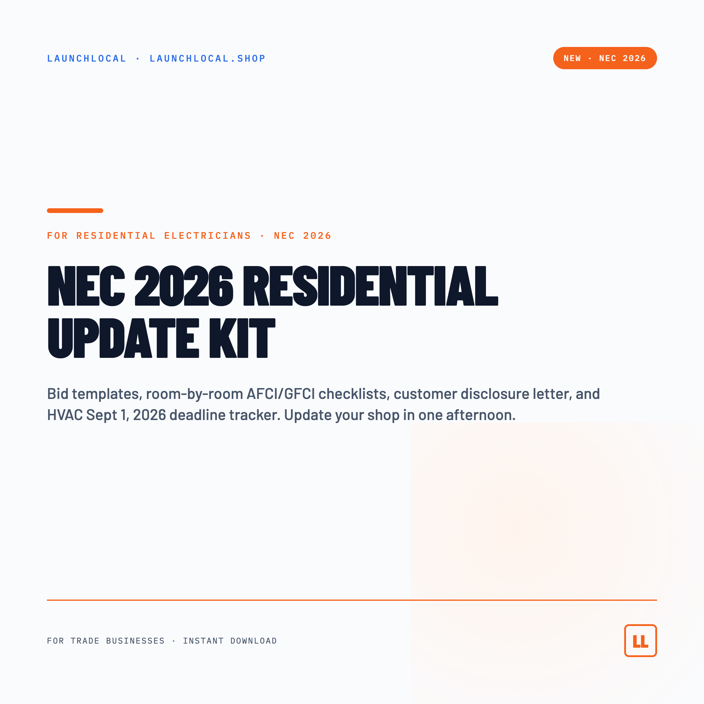 NEC 2026 Residential Update Kit — preview