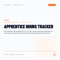Apprentice Hours Tracker — 5-State Pack (CA, TX, FL, NY, GA) — preview
