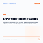 Apprentice Hours Tracker — 5-State Pack (CA, TX, FL, NY, GA) — preview