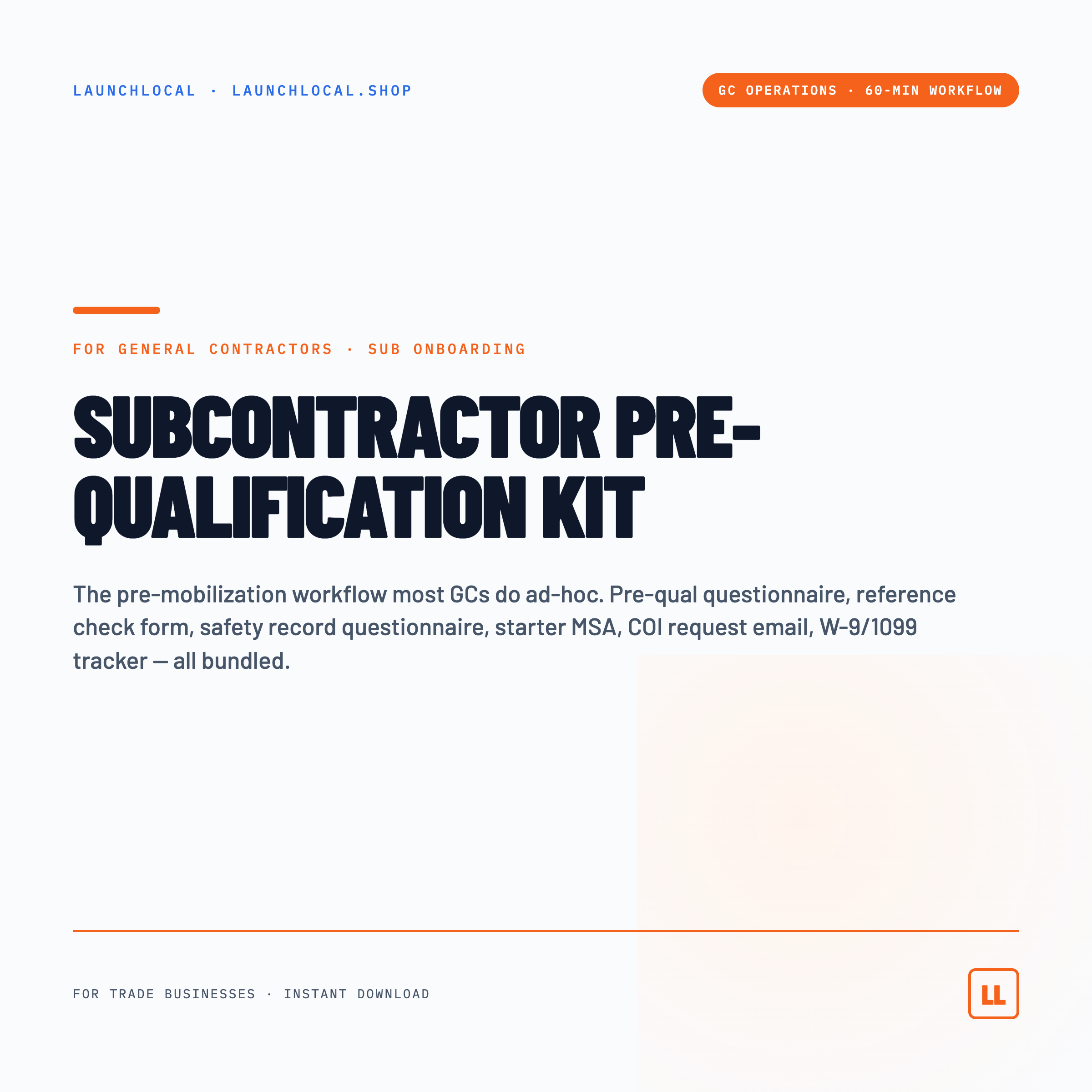 Subcontractor Pre-Qualification Kit — The Onboarding Workflow in One Bundle — preview