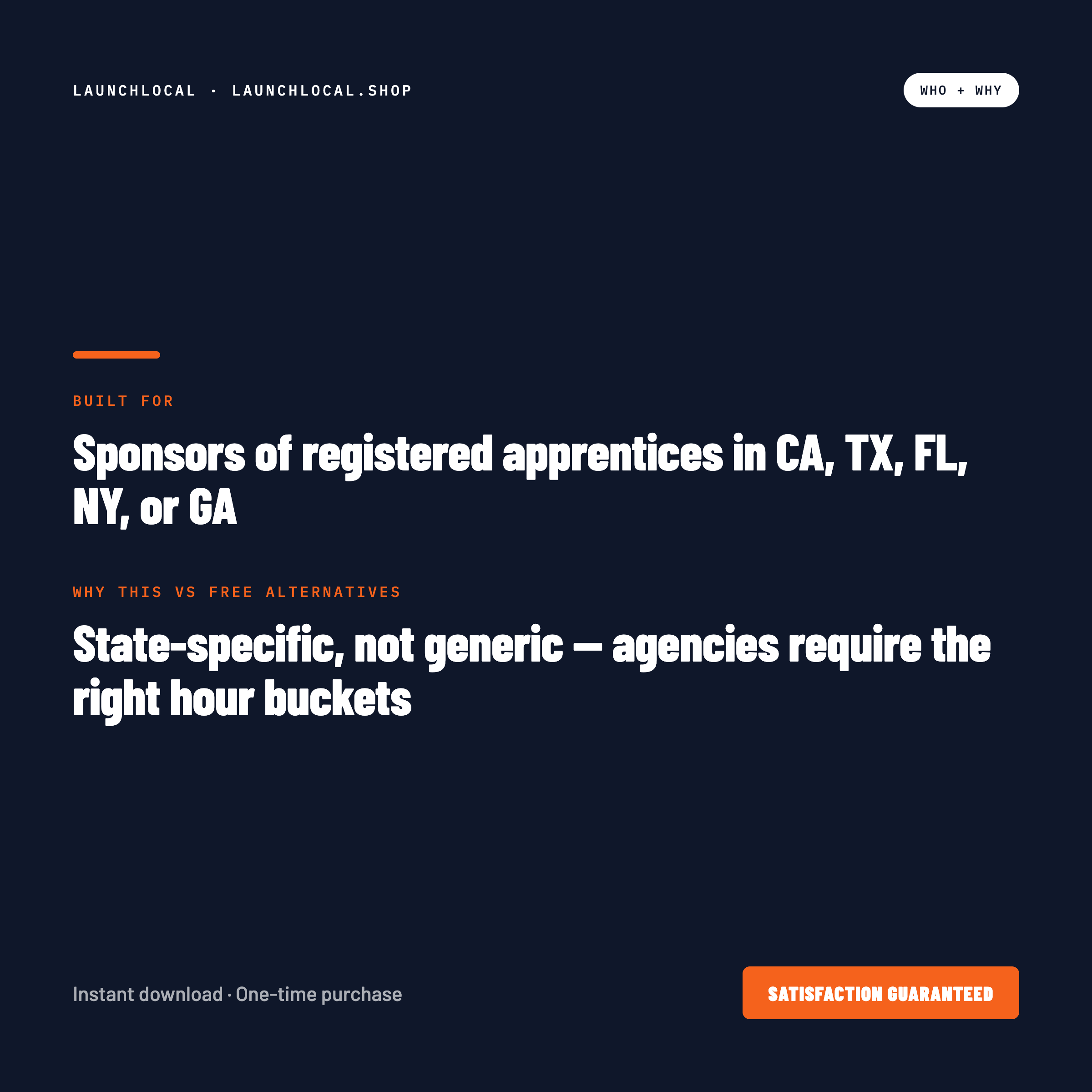 Apprentice Hours Tracker — 5-State Pack (CA, TX, FL, NY, GA) — built for