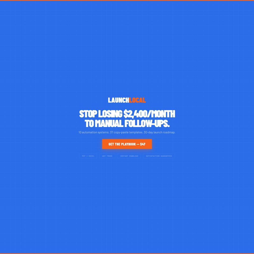 Stop Losing Revenue to Manual Follow-Ups - $47 Instant Download