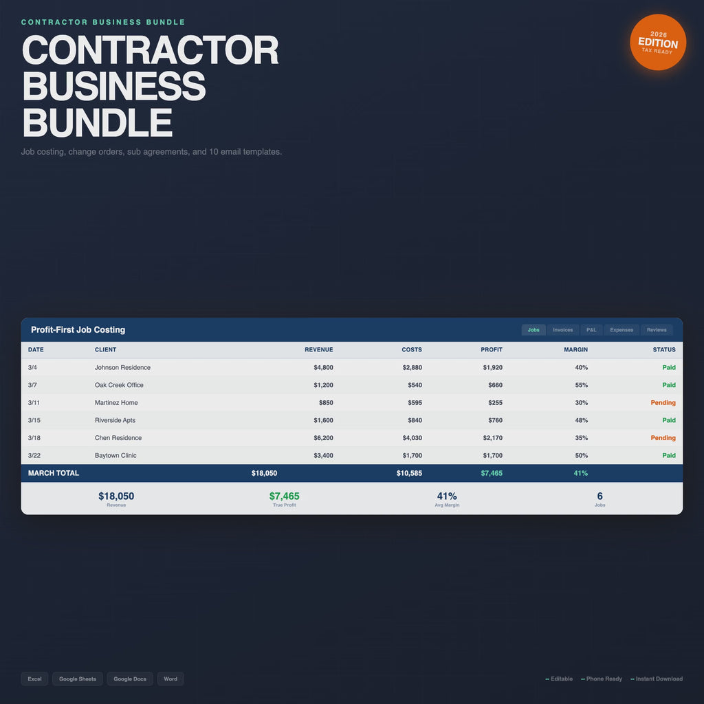 Contractor Business Bundle Demo