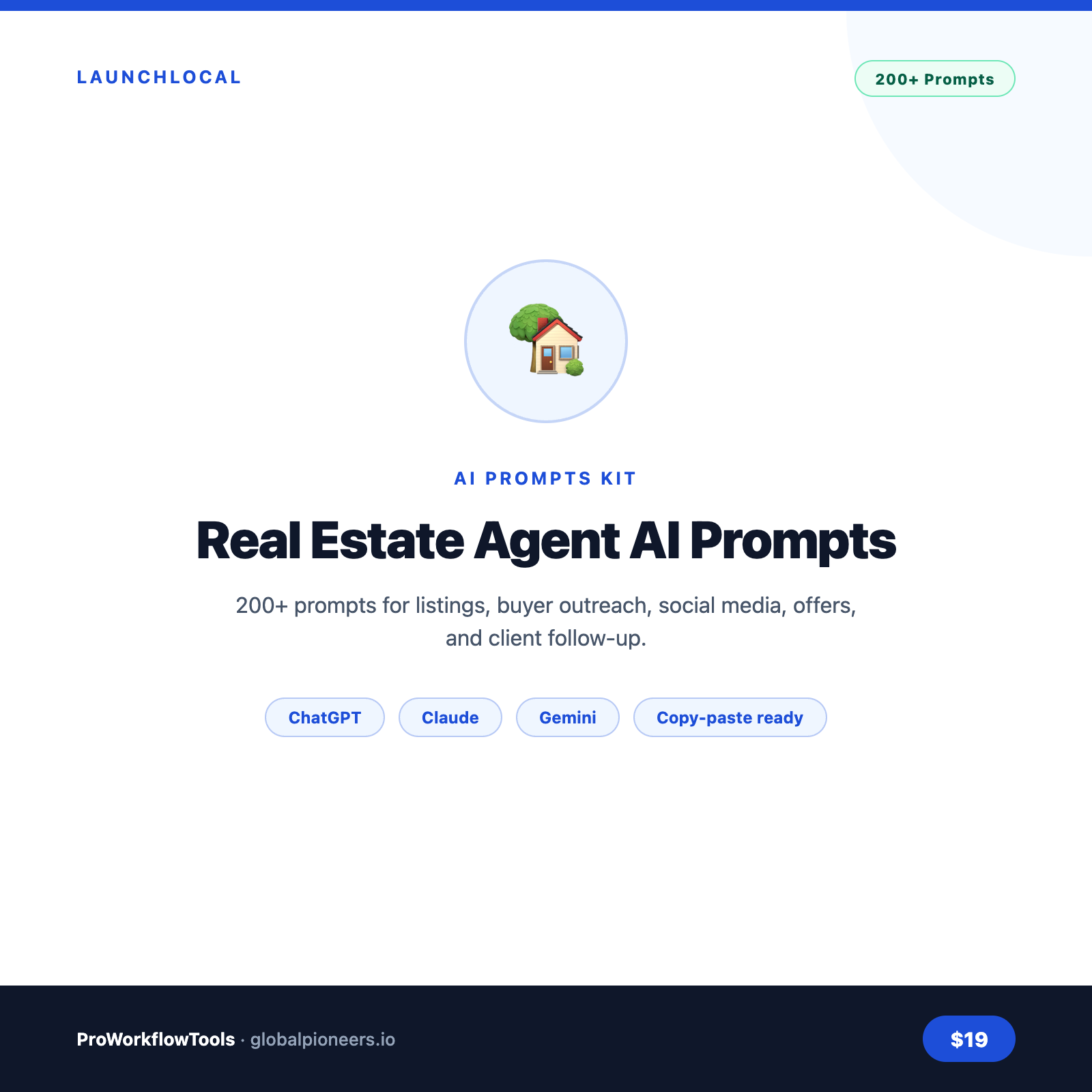 Real Estate Agent AI Prompts Kit — 200+ Prompts for ChatGPT & Claude