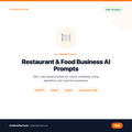 Restaurant & Food Business AI Prompts Kit — 200+ Prompts for ChatGPT & Claude